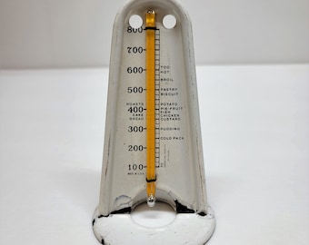 Vintage Porcelain Enamel American Thermometer Co St. Louis Baking Thermometer