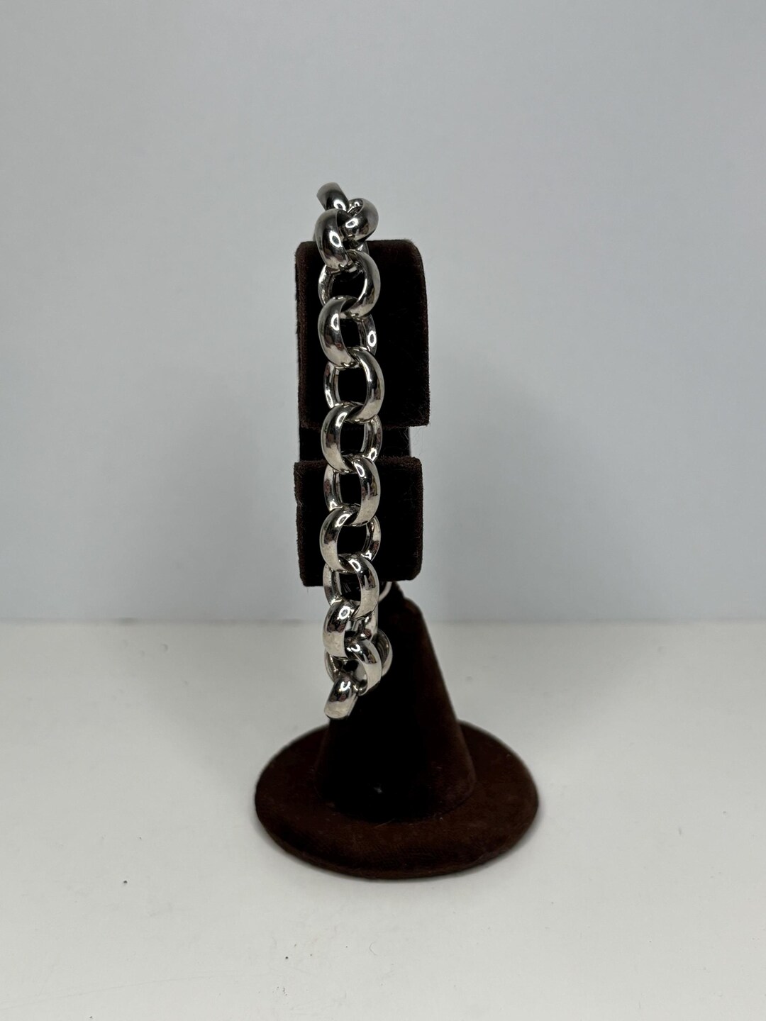 Edforce Edforce Stainless Steel Rollo Link Charm Bracelet Spring Clasp Size 7 D ...