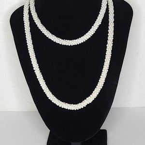 Vintage Faux Pearl Cluster Necklace B-6-29