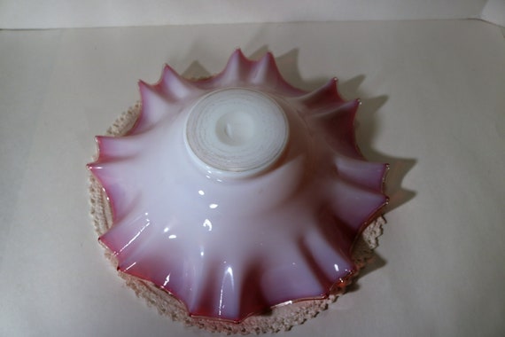 1850-83 EG Webster Pink Peach Blow High Glossed Bride's Basket - Etsy