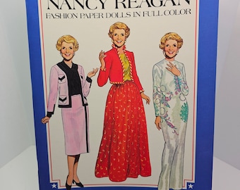 1983 Poupées en papier fantaisie Nancy Reagan en couleurs - Tom Tierney