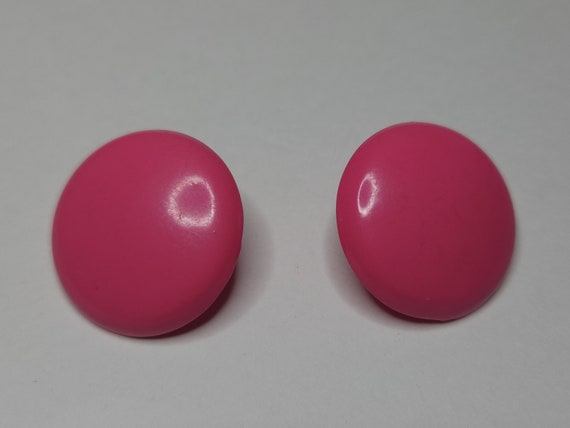 Vintage Three Pairs of Pink 1980's Style Plastic … - image 5