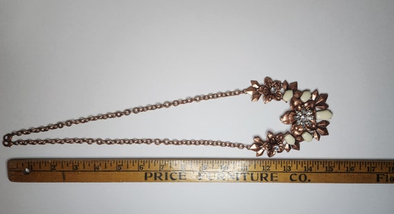 Vintage Premier Designs Copper Plated Flower Bib … - image 2