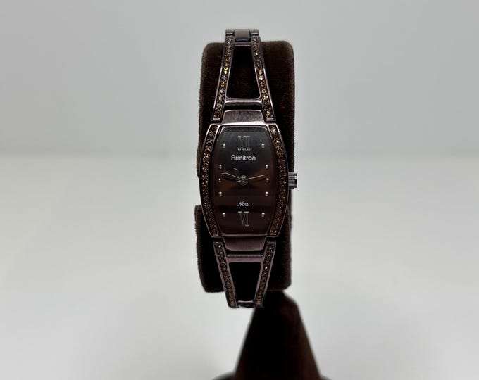 Beautiful Ladies Armitron Now Bronze/ Copper Rhinestone Watch D-7-22