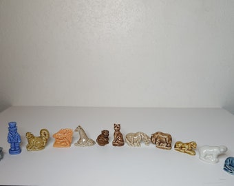 Vintage Wade England Red Rose Tea Whimsies Miniature Porcelain Animal Figurines Lot of 12 A-3-3