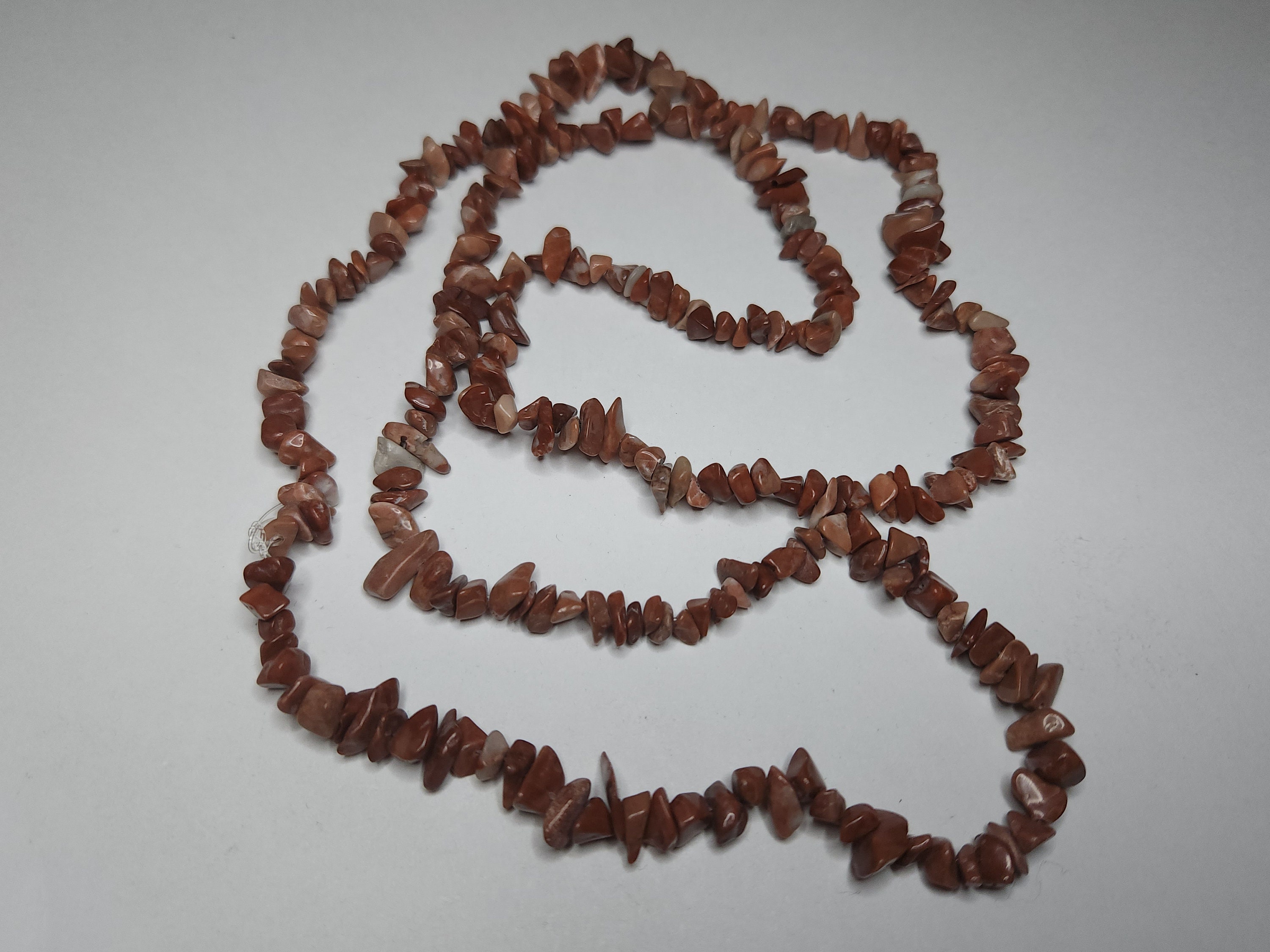 Vintage Light Brown Stone Chip Necklace B-4-84 - Etsy Canada