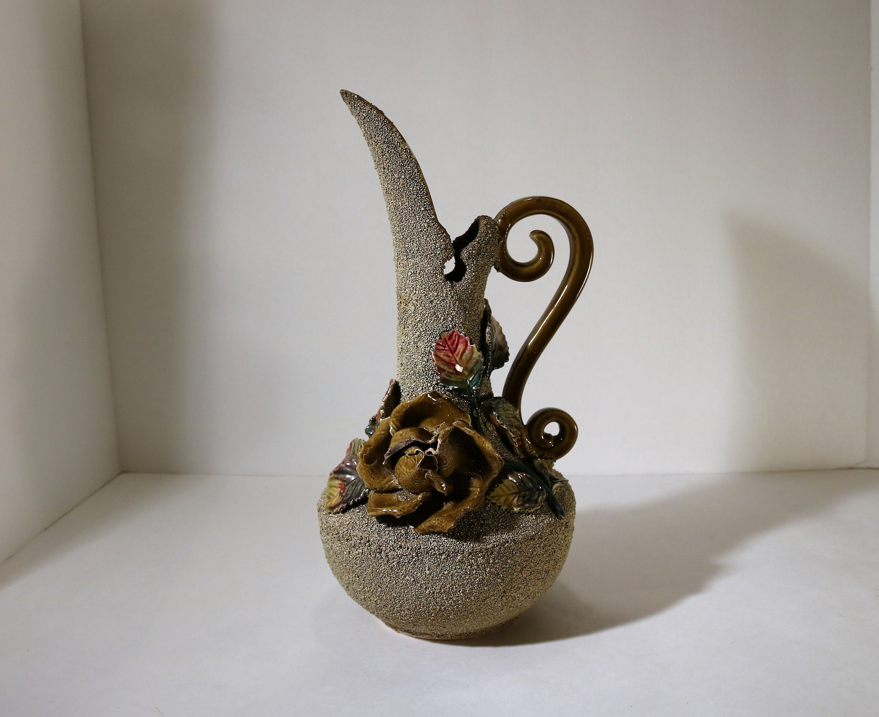 Poterie Barbotine Marbled Pitcher | Sand/Moss