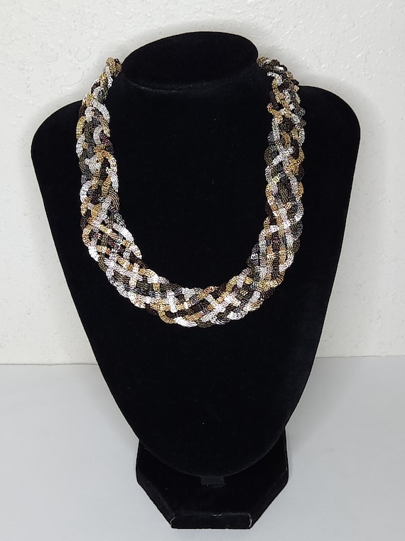 Dana Buchman Signed Multicolor Mesh Chain Braided 