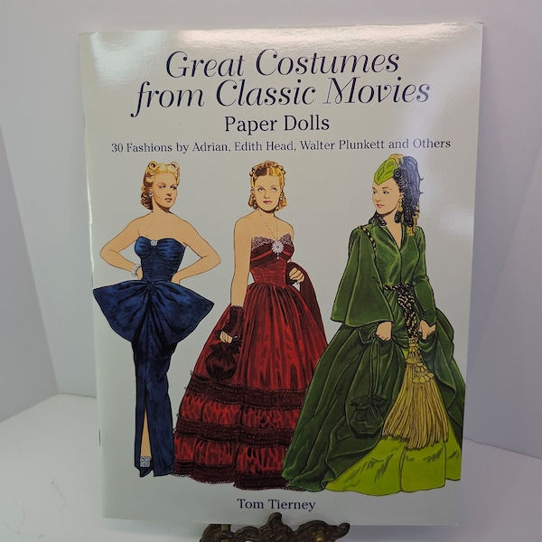 2003 Great Costumes from Classic Movies Paper Dolls- 30 Fashions by Adrian, Edith Head, Walter Plunkett and Others - Tom Tierney