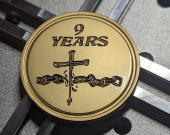 Sobriety Challenge Coin Customizable Sober Addiction Recovery Celebration