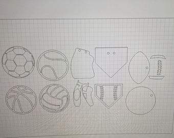 Bogg Bag Tag Sports Theme Charms Digital File Only