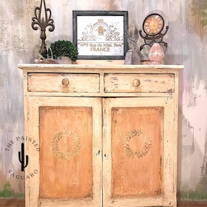 Rustic Antique Country French Jelly Cabinet