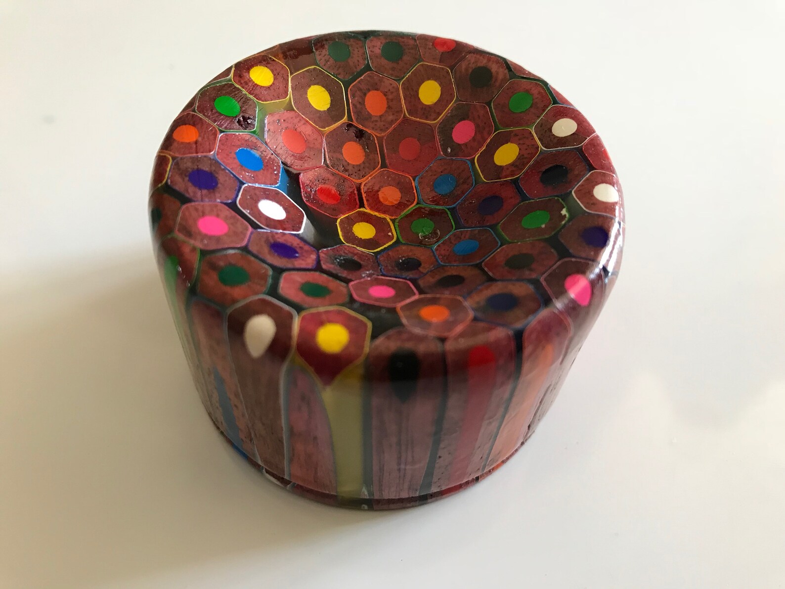 Handturned colored pencil and epoxy sphere stands Handmade Etsy