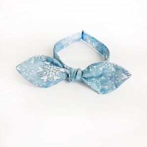 Mickey Head Snowflakes Knot Headband | Disney Inspired Headband | Material Headband