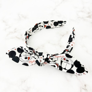 Mickey Mouse Faces Knot Headband | Disney Inspired Headband | Material Headband