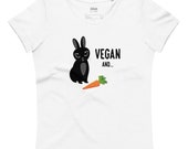 T-shirt da donna "Seitanist" vegan Style, ecologica e aderente