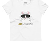 T-shirt donna ecologica aderente CAT LAGERFELD