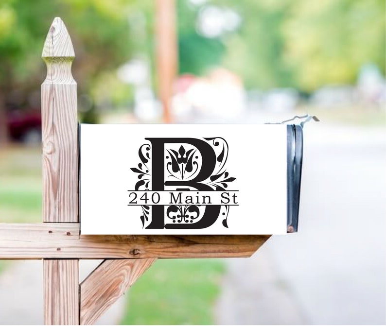 Address or Monogram Custom Full Magnetic Mailbox Cover with your Name