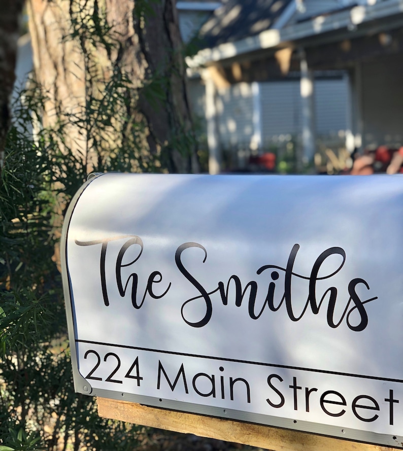 Address or Monogram Custom Full Magnetic Mailbox Cover with your Name