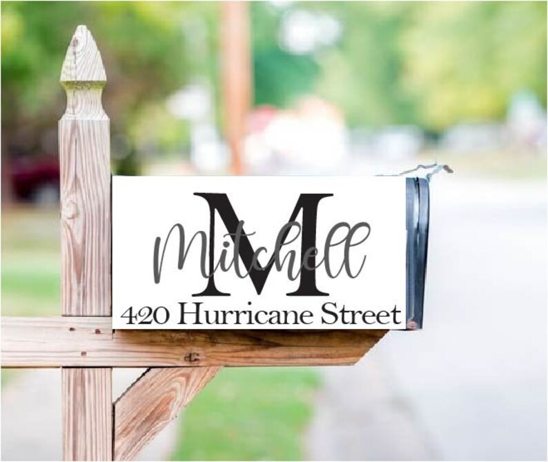 Custom Full Mailbox Cover With Your Name Address or Etsy