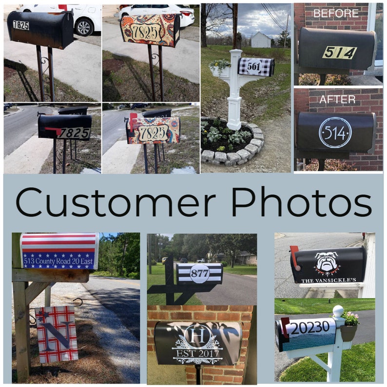 Address or Monogram Custom Full Magnetic Mailbox Cover with your Name