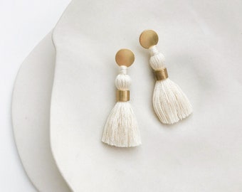 Luxe - Brass Tassel Earrings - Bridal Handmade Gift Earrings! - Stil Works Studio