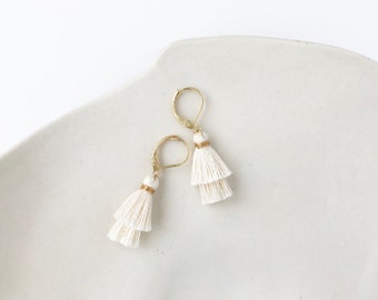 Ashley Tassels - Double Tiny Tassel Earrings - Small Gift Idea! - Stil Works Studio