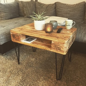 Pallet coffee table “Ingeborg on fire” I handmade I flamed