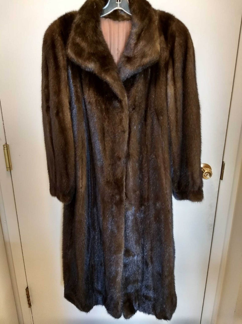 Mahogany Mink Full Length Fur Coat Etsy