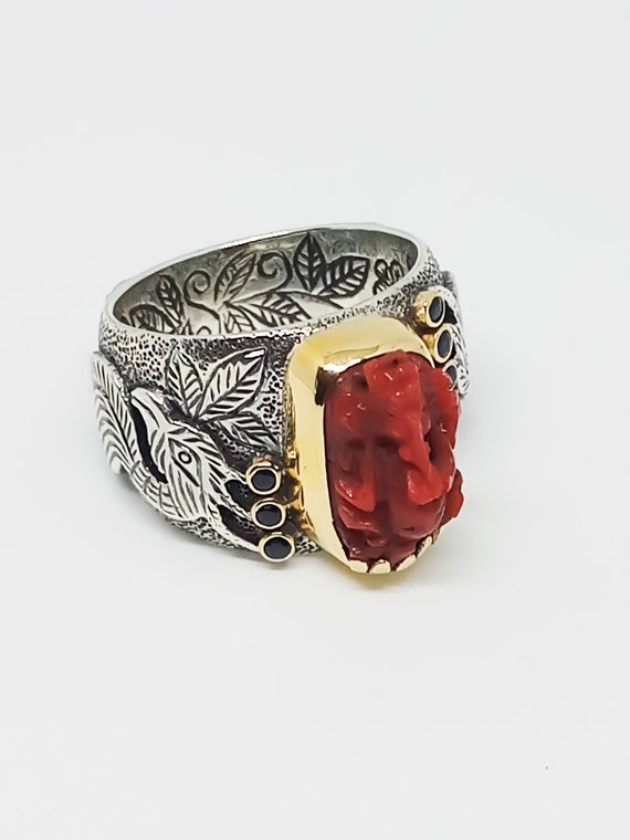 bague homme corail bague homme corail