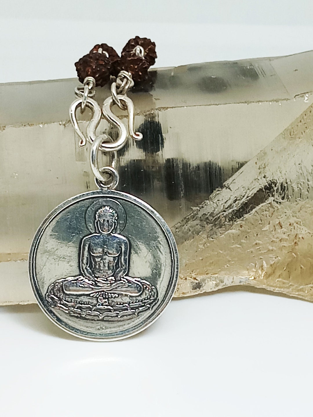 Buddha Silver Coin Bracelet Rudraksha Seed Shiva's Tear - Etsy UK