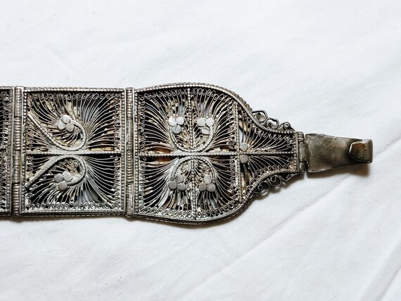 Vintage Rare Tribal Belt Buckle, LARGE Silver Buc… - image 9