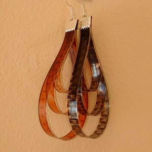 8mm Film Earrings - A beautiful pair of earrings made from 8mm (Super8) film stock.