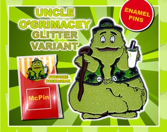 Uncle O'Grimacey McDonaldland GLITTER VARIANT Enamel Pin Shamrock Shake