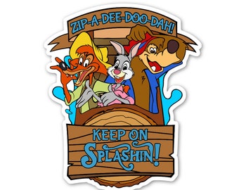 Splash Mountain Fantasy Sticker Gray Brer Rabbit Variant Disney Disneyland