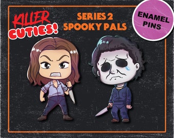 Michael Myers Laurie Strode Halloween Chibi Style Enamel Pins H78