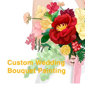 Custom Wedding Bouquet Painting image 4