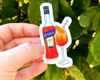 Aperol Spritz Sticker | Getränke Sticker | Aufkleber | Wasserfester Aufkleber | Aufkleber für Hydroflask