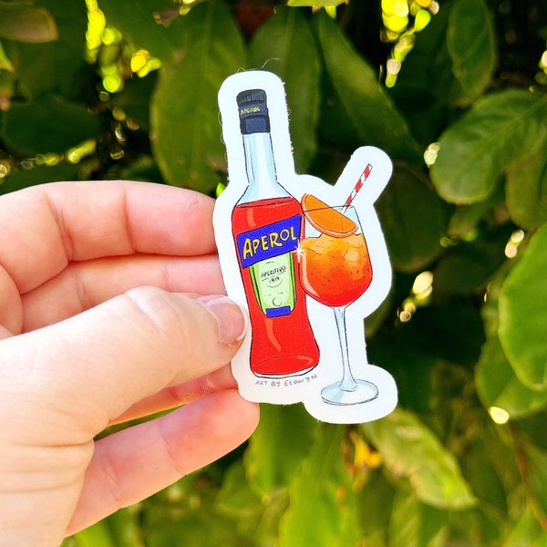 Aperol Spritz Sticker | Getränke Sticker | Aufkleber | Wasserfester Aufkleber | Aufkleber für Hydroflask