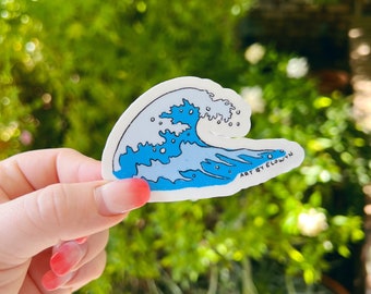 Ocean Wave Sticker | Sea Sticker | Beach Sticker | Waterproof Stickers | Laptop Stickers | Stickers for Hydroflask
