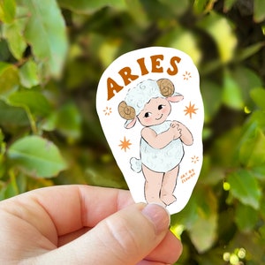 Aries Cupid Baby Sticker | Waterproof Sticker | Laptop Stickers | Stickers for Hydroflask | Kewpie Sticker | Astrology Zodiac Stickers