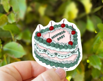 December Baby Cake Stickers | Fancy Cake Stickers | Waterproof Stickers | Vinyl Stickers | Laptop Stickers | Stickers| Birthday Cake Sticker