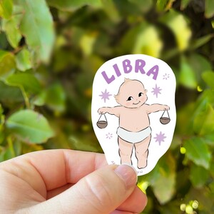 Libra Cupid Baby Sticker | Waterproof Sticker | Laptop Stickers | Stickers for Hydroflask | Kewpie Sticker | Astrology Zodiac Stickers