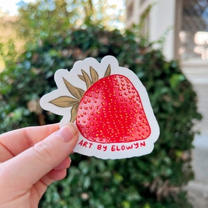 Strawberry Sticker | Stickers for Hydroflask | Laptop Stickers | Waterproof Stickers | Fruit Stickers