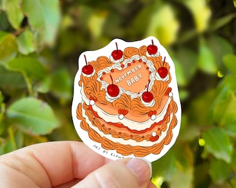 November Baby Cake Stickers | Fancy Cake Stickers | Waterproof Stickers | Vinyl Stickers | Laptop Stickers | Stickers| Birthday Cake Sticker