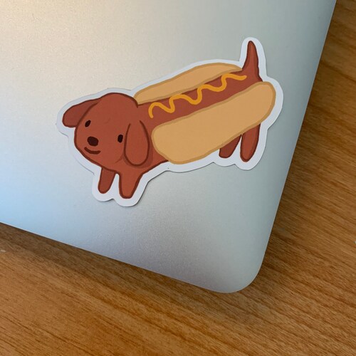 Hotdog Dog Sticker Stickers for Hydroflask Laptop Stickers Etsy