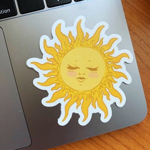 Sun Sticker | Sunshine Sticker | Hippie Sticker | Waterproof Stickers | Laptop Stickers | Stickers for Hydroflask