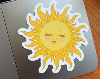 Sun Sticker | Sunshine Sticker | Hippie Sticker | Waterproof Stickers | Laptop Stickers | Stickers for Hydroflask