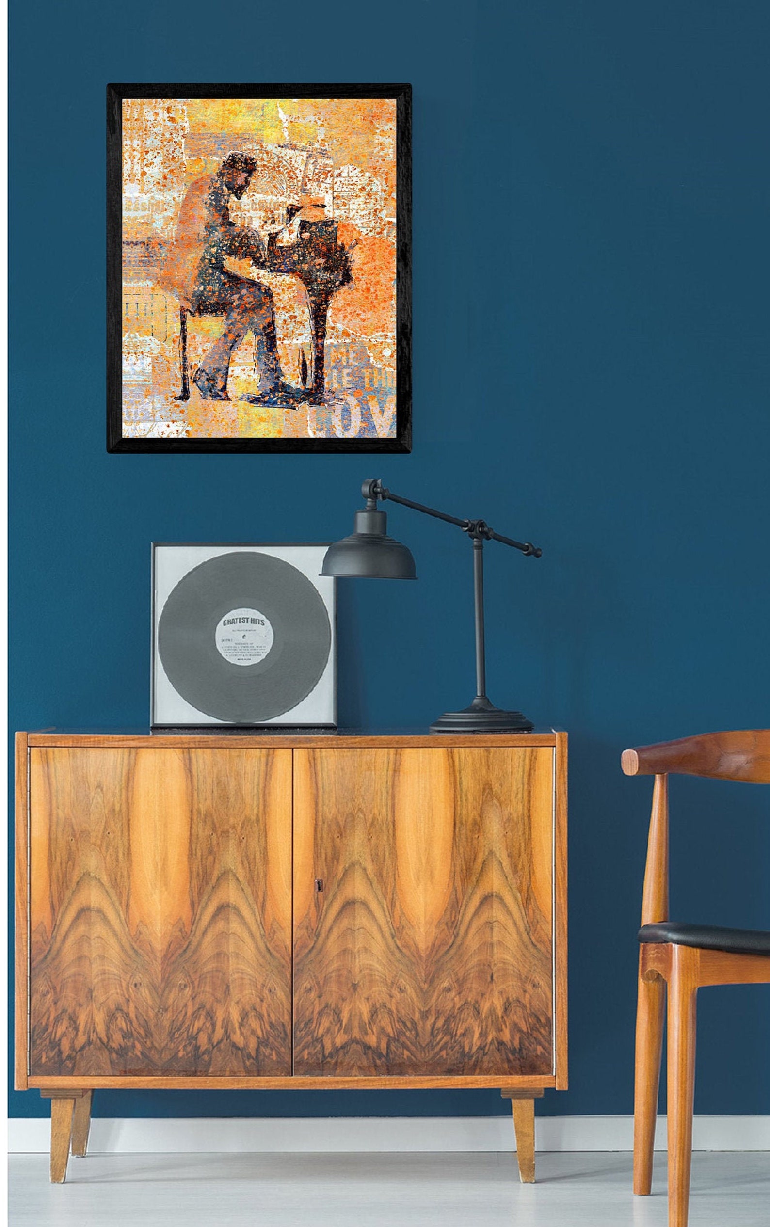 Monk Abstractedly Framed Poster | Etsy