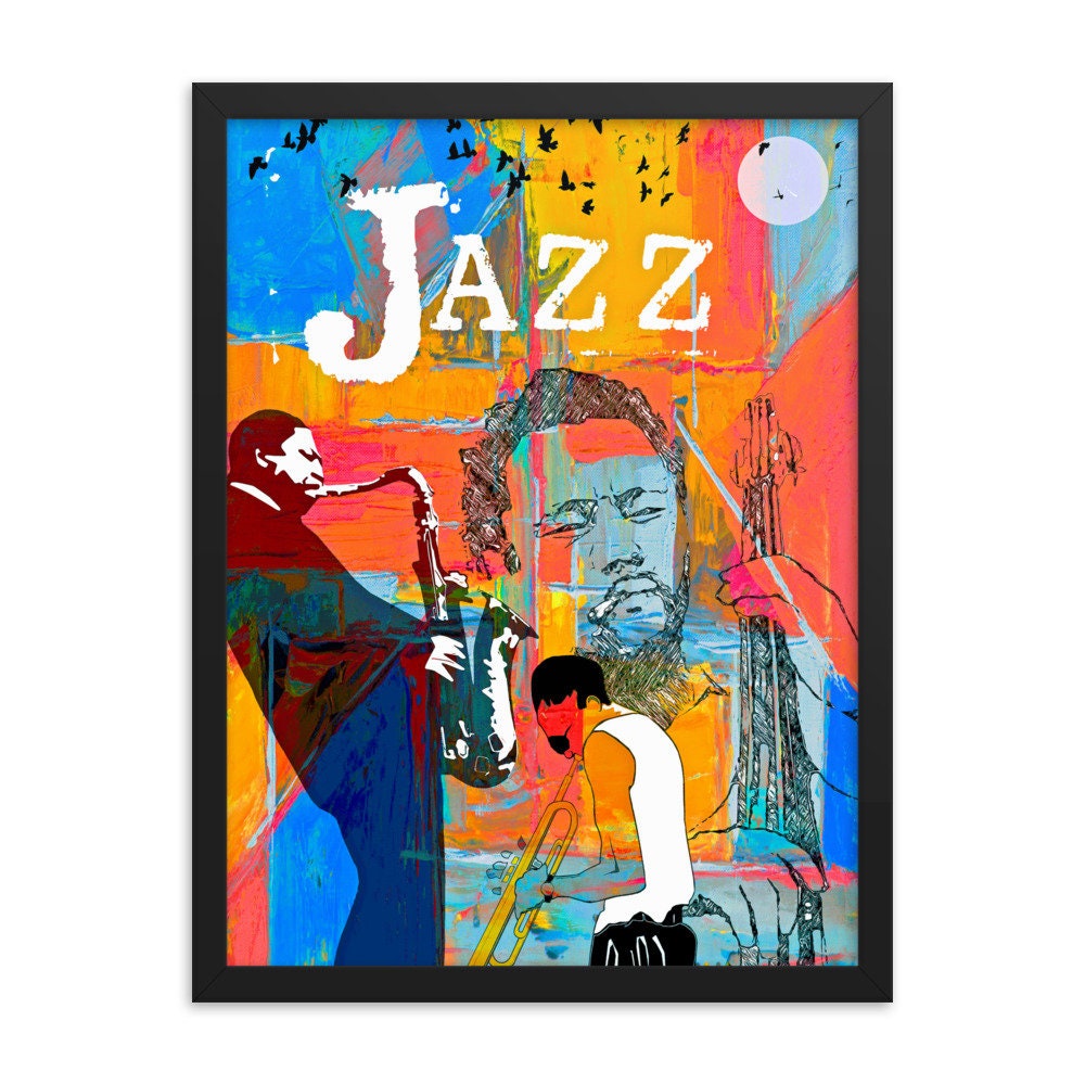 Jazz Greats Framed Poster Etsy